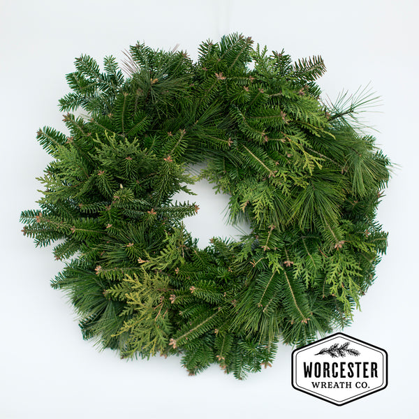 Mixed Greens 24in Wreath | Christmas Wreath