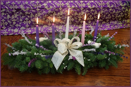 Christmas Grace Advent 5 Candle Centerpiece | Christmas Centerpiece